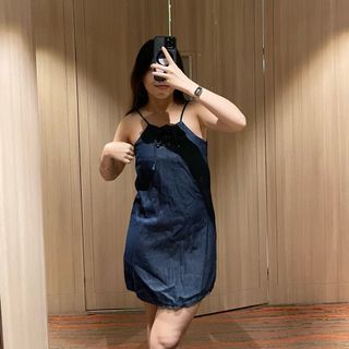 Celest Maong Denim Sexy Mini Sleeveless Dress / helping tags vintage morgan de toi miss sixty custo barcelona