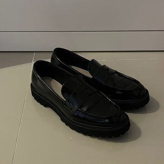 Charles & Keith Chunky Penny Loafers - Black