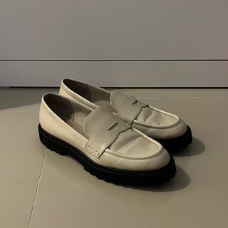 Charles & Keith Chunky Penny Loafers - Chalk