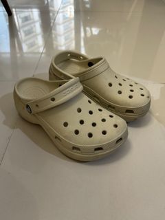 Crocs Classic Platform Clog Sandals Beige