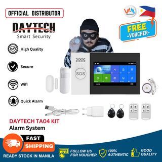 DAYTECH TA04 Home Security Alarm System for House Anti Theft Alarm for Home Tuya Smart Burglar Alarm WIFI GSM Phone Control With Sensor Alarm Motion Detector TA04 for Home Business Store Office Shop Strobe Alarm - VMI Direct