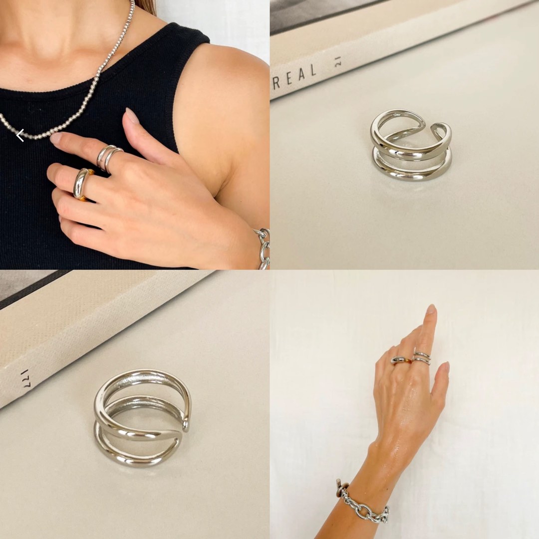 アドリンヒュー　Rock Cristal Maria Ring 12-13号 64 Rock Crystal | Maria Ring – Adlin Hue