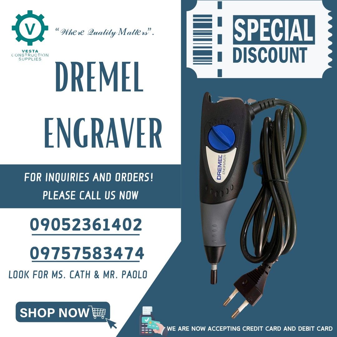 DREMEL ENGRAVER (Category: Construction Tools & Equipment) located in Manila. Submitted by cathvesta_sales (Listing ID 1308149510, Image 1). Description: .