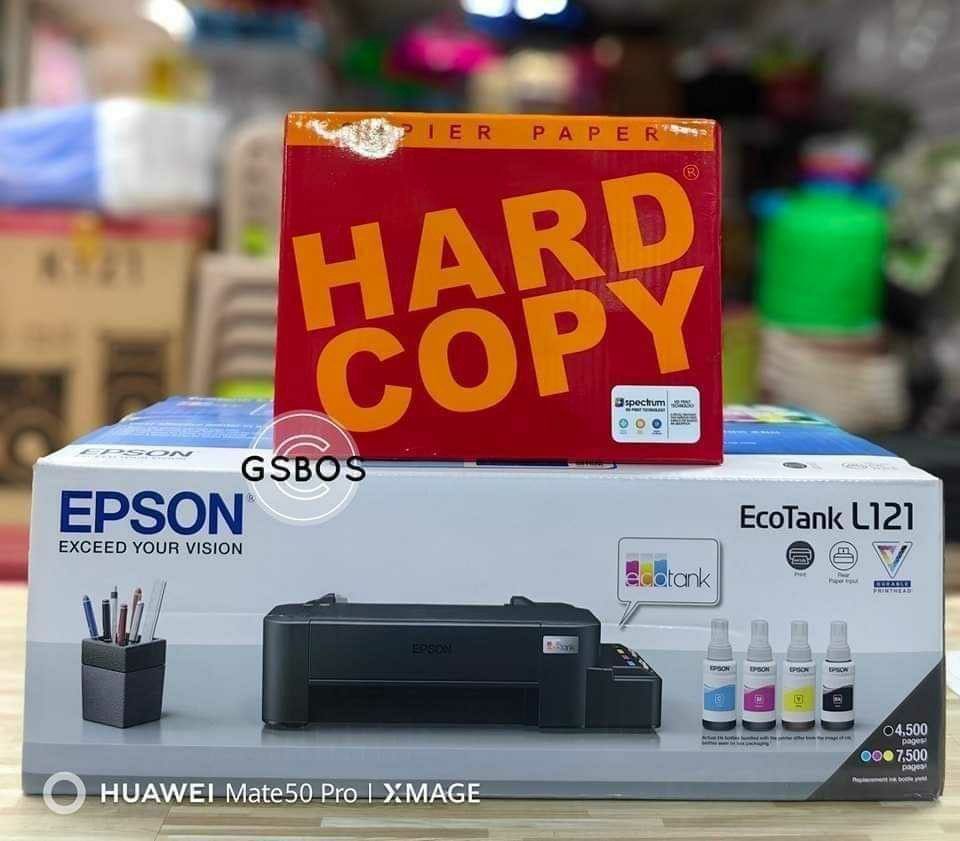 Epson L121 printer basic (Category: Printers, Scanners & Copiers) located in Manila. Submitted by saguittarian06 (Listing ID 1308163960, Image 1). Description: ❣️Epson L121 Printer Basic❣️ Pang Matagalang Gamit Matibay Pag Tatak Epson With 1 rim short bond paper 6900.