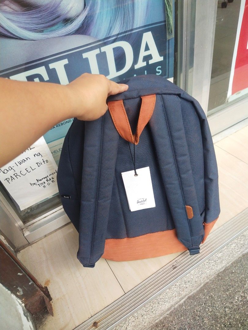 Hershel Heritage Navy Backpack (Category: Backpacks) located in Manila. Submitted by clovergold888 (Listing ID 1308271706, Image 2). Description: Hershel Heritage Navy Backpack.. Brandnew.. Unisex bag.. High quality and branded bag.. Original price 4,490.