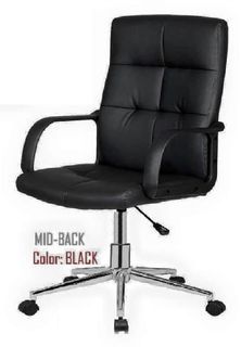 Hodeso Office Chair with Adjustable Height Leather Executive Chair - High-Back Computer Chair for Office Desk, Black