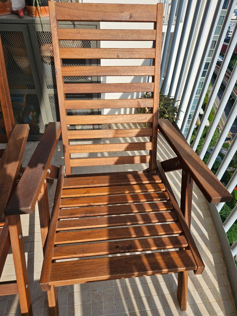 IKEA NAMMARO Outdoor Deck Chair, Furniture & Home Living, Outdoor ...