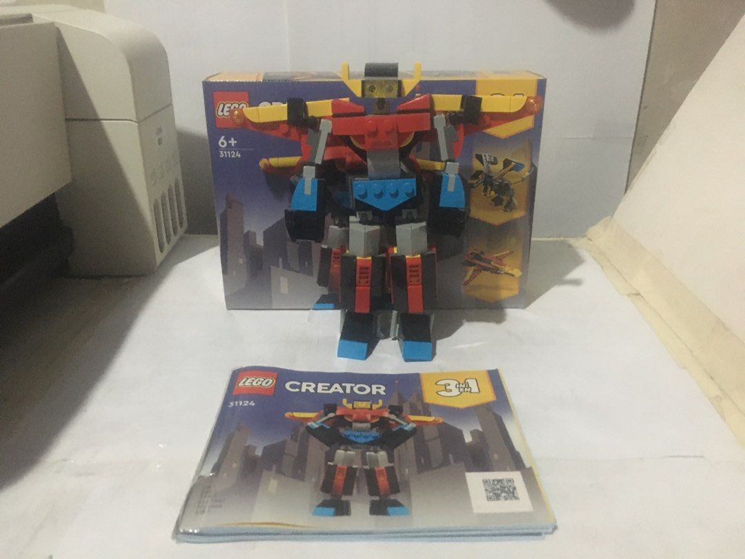 Lego Creator 31124 - Super Robot (Category: Lego & Building Sets) located in Paranaque City. Submitted by raon19 (Listing ID 1308267436, Image 2). Description: Complete set with box, instructions, and extra pieces. It is as it is. PM for more questions. Payment via GCash or BPI. Meet-up within Merville Subdivision, Paranaque and satellite villages..