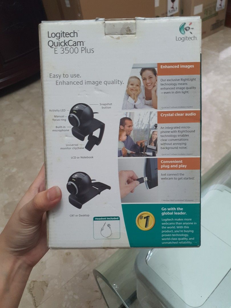 Logitech quickcam e3500 plus (Category: Webcams) located in Singapore. Submitted by lilrain (Listing ID 1308189681, Image 3). Description: clearing old stocks at home!.