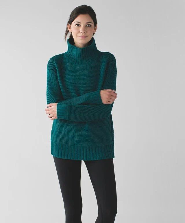 Lululemon merino wool karma Kurmasana in Heathered Forage Teal Women s Fashion Activewear on Carousell