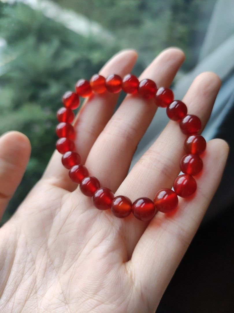 Natural Red Agate Bracelet 6mm Birthday gift Women s Fashion Jewelry Organisers Bracelets on Carousell