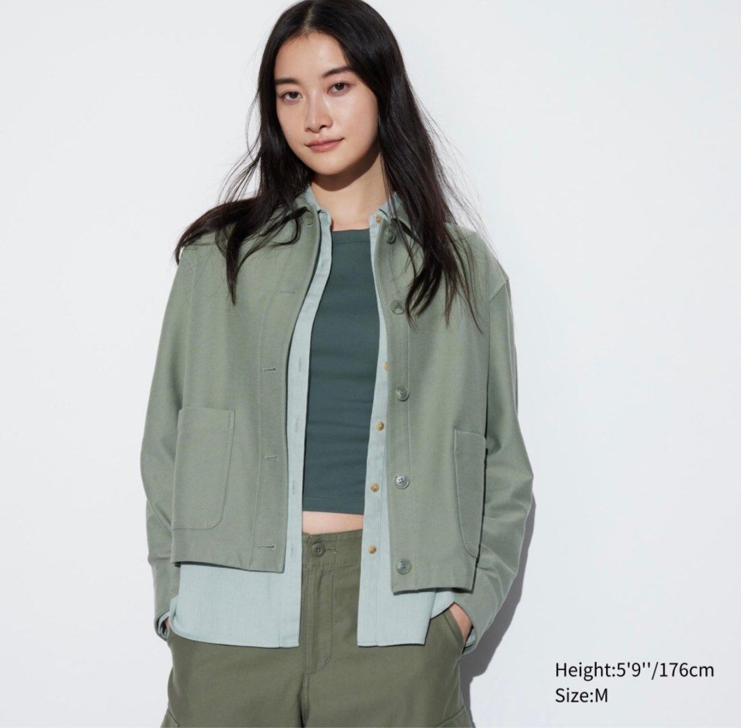 Uniqlo olive jacket new arrivals