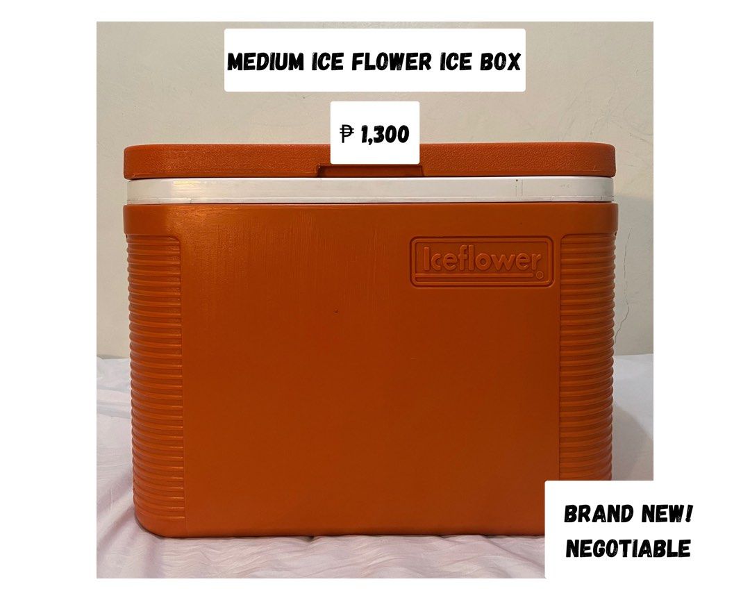 Orange Ice Box Medium (Category: Storage Boxes & Baskets) located in Manila. Submitted by shop_hana (Listing ID 1308156747, Image 1). Description: Orange Ice Box Medium - ₱1500 Brand New Negotiable.