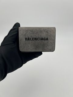 Original Balenciaga Silver Black Compact Wallet