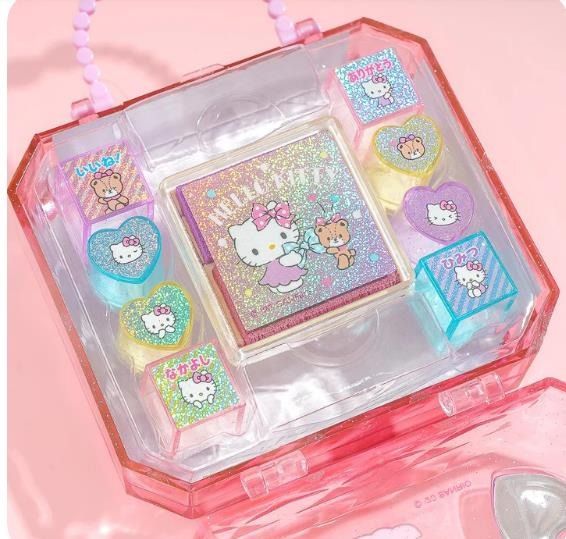Original Sanrio Hello Kitty Sparkling Jewel Stamp Set, Hobbies & Toys ...