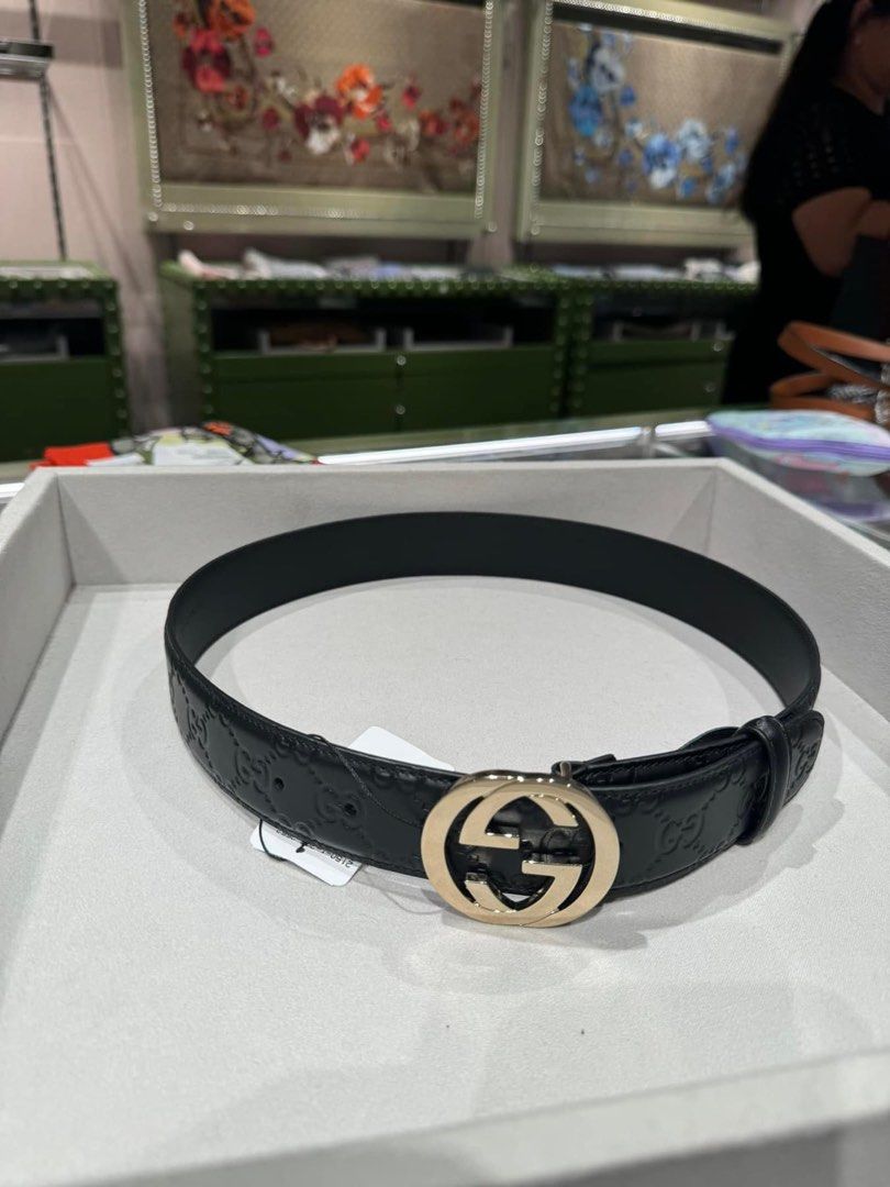 Gucci belt full black on sale