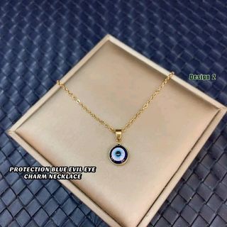 Protection blue evil eye necklace