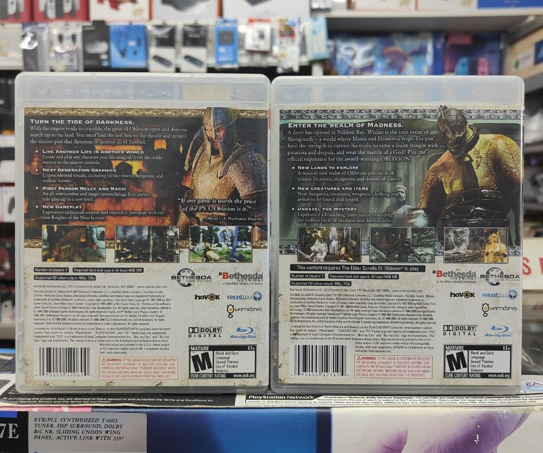 PS3 The Elder Scrolls IV Oblivion & Shivering Isles, Video Gaming ...