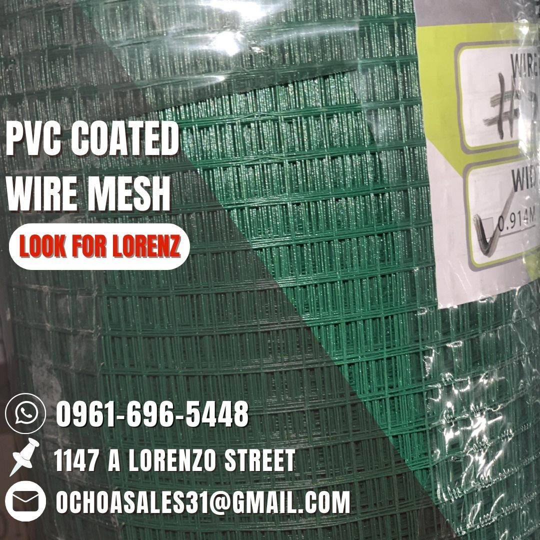 PVC COATED WIRE MESH (Category: Construction & Building Materials) located in Manila. Submitted by ochoalorenz (Listing ID 1308160766, Image 1). Description: Good day! CERISE CONSTRUCTION SUPPLY Here's a Good deal for y'all. discounted and Prioritization. We ensure that the product you receive is high quality and brand new. Look for Lorenz. Prices are subject to change without prior notice..