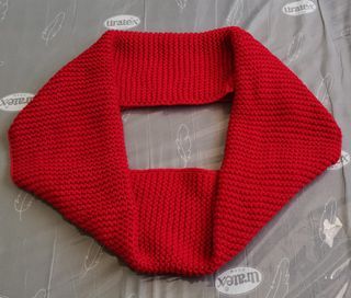 Red Thick Scarf Winter Warm Circle Loop Infinity Scarves