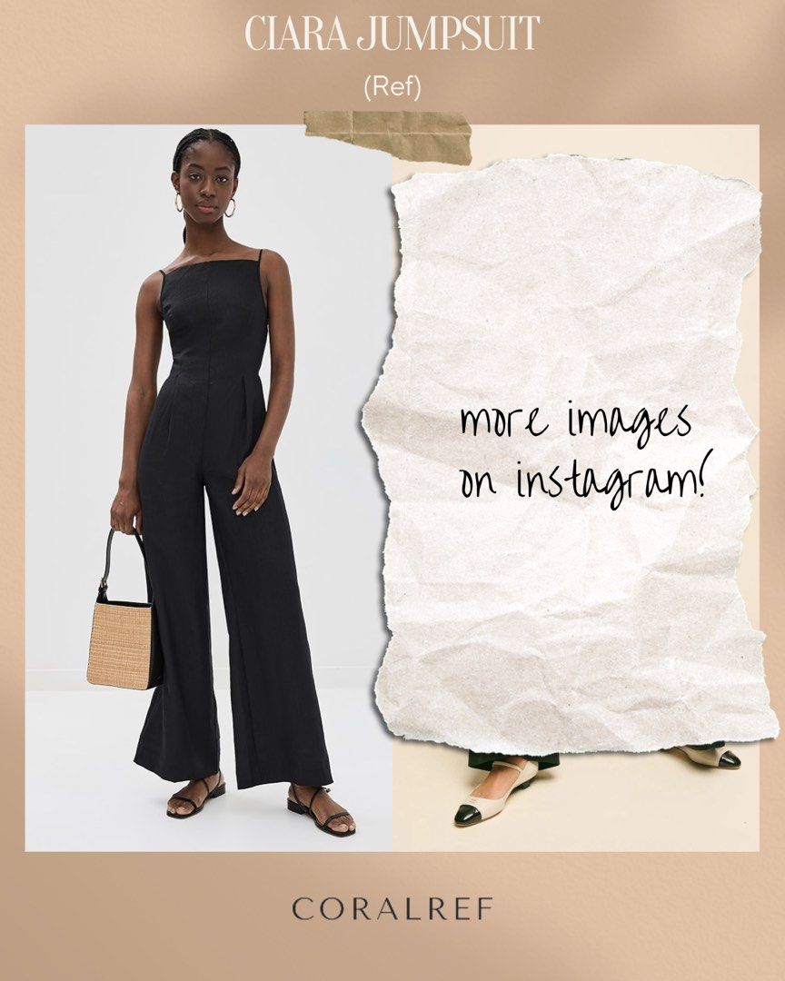 Ref Ciara Linen Jumpsuit Women s Fashion Dresses Sets Jumpsuits on Carousell
