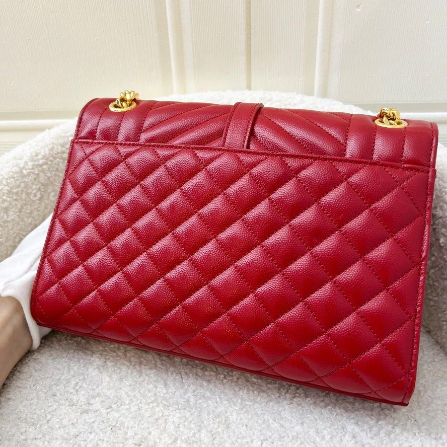 Red ysl envelope bag best sale