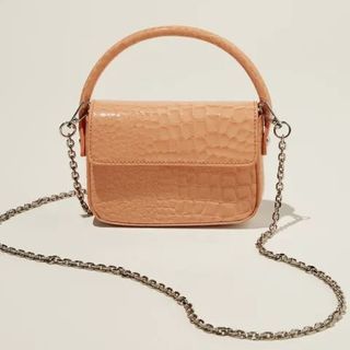 Rubi by Cotton On Patent Mini Crossbody Bag (Soft Orange)