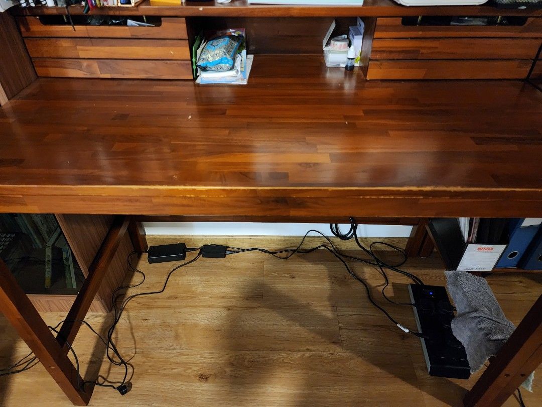 Scanteak SLAT Secretary Desk, Furniture & Home Living, Furniture ...