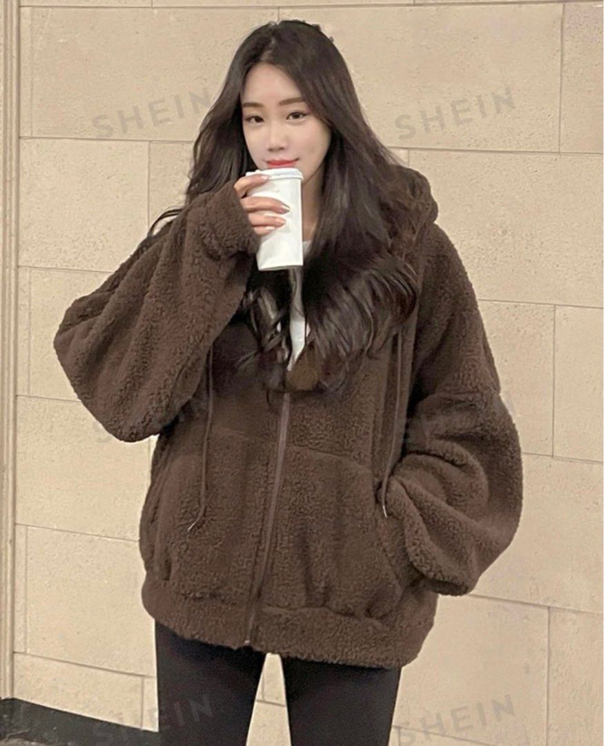 Shein teddy bear jacket review hot sale