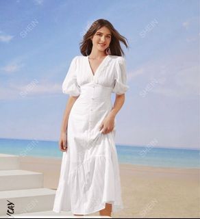 Shein white maxi dress