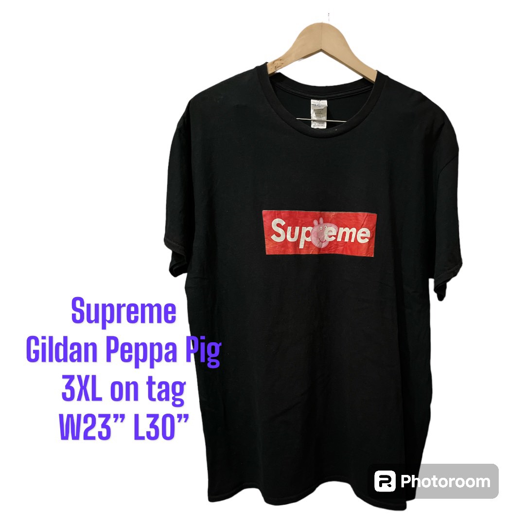 Supreme Gildan Peppa Pig box Women s Fashion Tops Shirts on Carousell