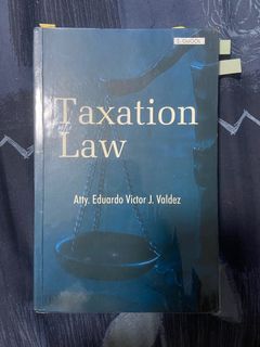 Taxation Law book by Atty. Eduardo Valdez