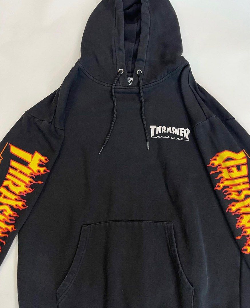Thrasher flame sleeve hoodie shop