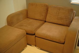 Two Seater Sofa with Ottoman