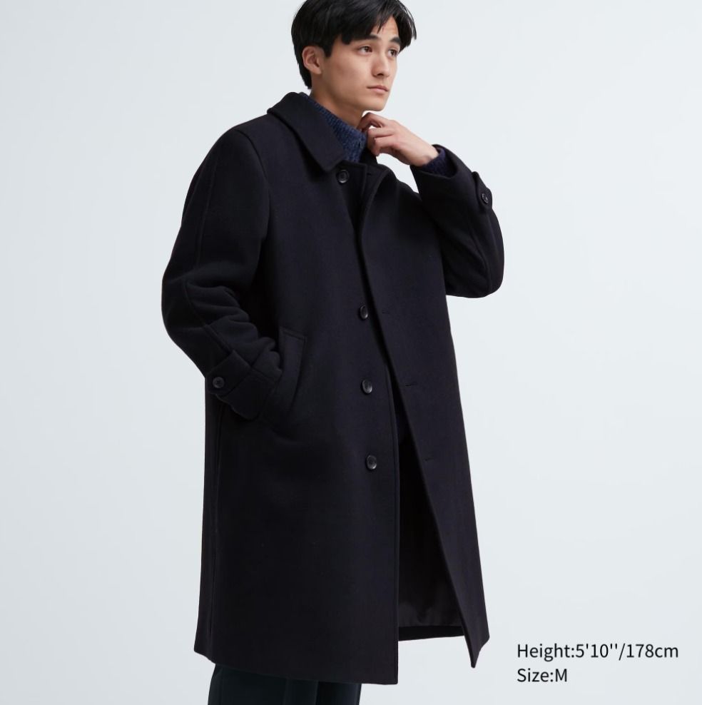 remer】loose Balmacaan over long coat UNIQLO +J Balmacaan