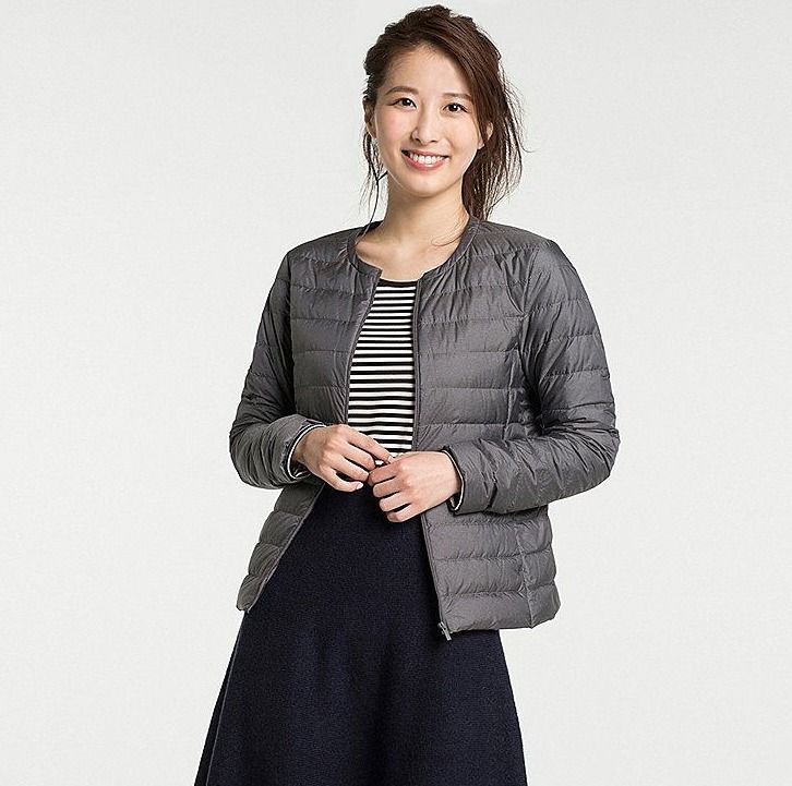 UNIQLO Women Collarless Ultra Light Down Compact Jacket Size XL Grey Winter Snow Women s Fashion Coats Jackets and Outerwear on Carousell