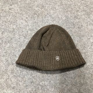 VICTORINOX  Knit Fleece Hat Bonnet One Size Winter Snow Brown Khaki