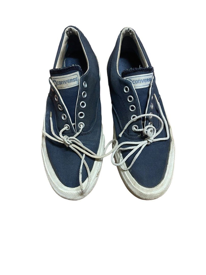 Vintage converse skidgrip navy on sale