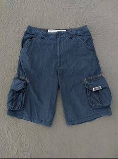Vintage Y2k Ecko Unltd 6 Pocket Navy Blue 3D Pocket Baggy Cargo Shorts