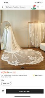 Wedding Veil in Ivory color