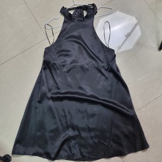 Zara Black Backless Slip on dress
