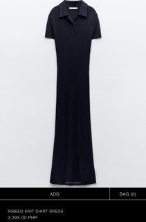 ZARA Knitted Black Dress