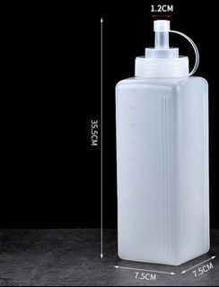 1000ML Large Plastic Condiments Squeeze Bottles/ Portable Sauce Salad Dressing Container