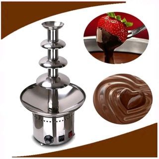 ￼4 Layers Chocolate Fountain Machine Stainless Steel Chocolate Waterfall Machine chocolate maker