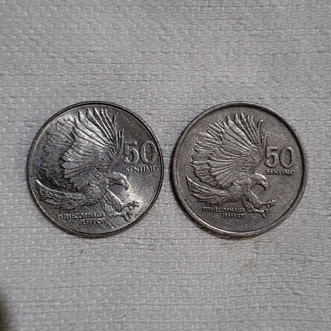 50 Cents 1990, 1989 coin (Category: Currency) located in Angono. Submitted by mho.marie (Listing ID 1308365674, Image 2). Description: 1990 - 150 1989 - 100.