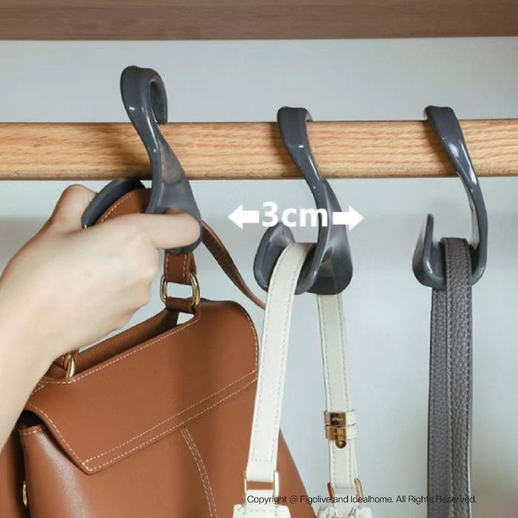 5 pcs Creative Bag Hanger Organiser for Closet Single Bag Hook Wardrobe Organizer Furniture Home Living Home Improvement Organisation Hooks Hangers on Carousell