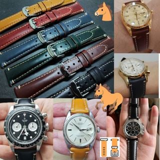 🐴17/ 18/19/20/21/22/23/24mm 新禧馬臀皮 錶帶 *光滑密度高*(x16, x18針扣)適合 : Rolex  Tudor 錶帶 使用64222833581314110