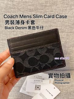 ✅HK stock✅Buy and ship immediately‼️First come, first served! Special price $388🫶👨🏻👨🏻Coach Men ID card case / card holder with Black Denim signature and leather Men's black denim CC logo patchwork leather ID card holder😍64201642740225110