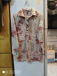 扣帶袖厚棉碎花裙/襯衫 buckle roll-up sleeves floral shirt dress/ blouse64204783566850110