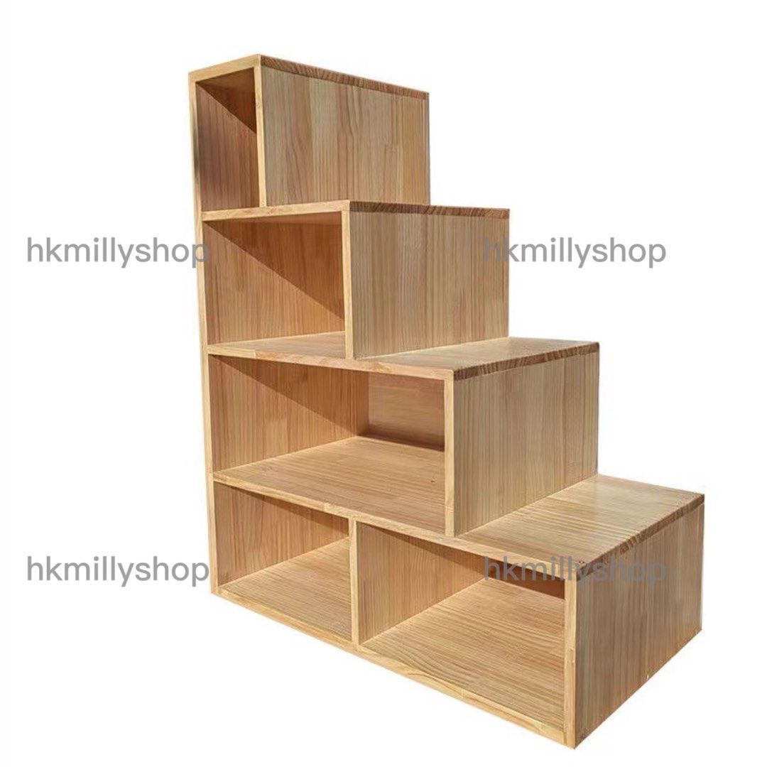 A&1603實木梯櫃高架床側面正面樓梯爬梯儲物樓梯書架多層收納架儲物架收納櫃全新包運送LadderbookcaseBookshelfstorage  box, 傢俬＆家居, 傢俬, 其他家居傢俬-